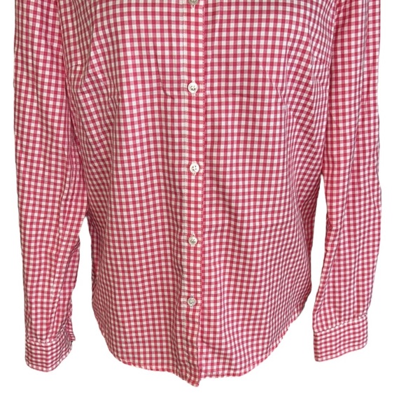 J. McLaughlin Pink & White Gingham Button Down Shirt - 4 - Picture 3 of 12